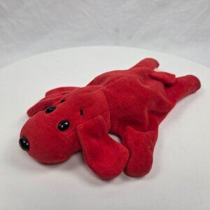 Red Laying Dog Bean Bag Filled 10"